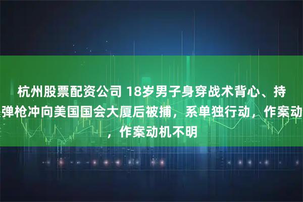 杭州股票配资公司 18岁男子身穿战术背心、持上膛霰弹枪冲向美国国会大厦后被捕，系单独行动，作案动机不明